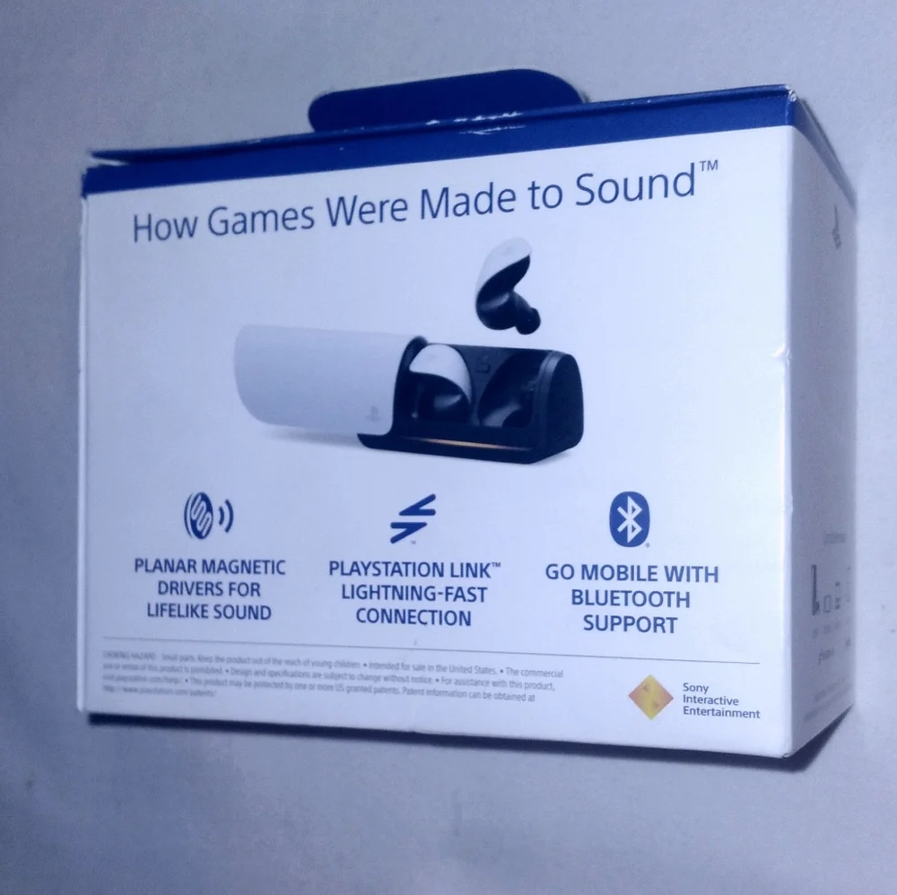 PlayStation Wireless Gaming Earbuds in Black and White